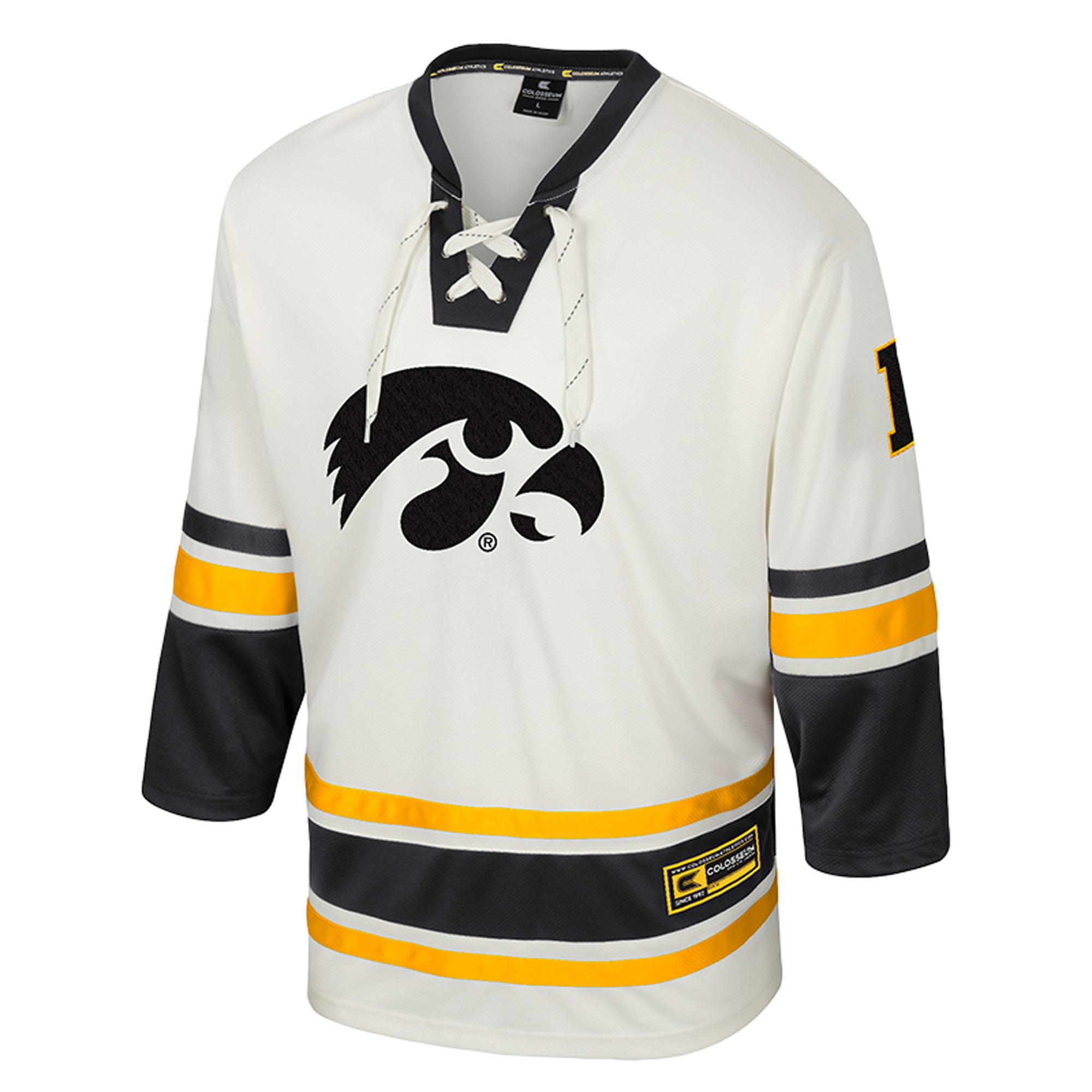 Iowa Hawkeyes Colosseum Puck Proud Fashion Hockey Jersey - Cream