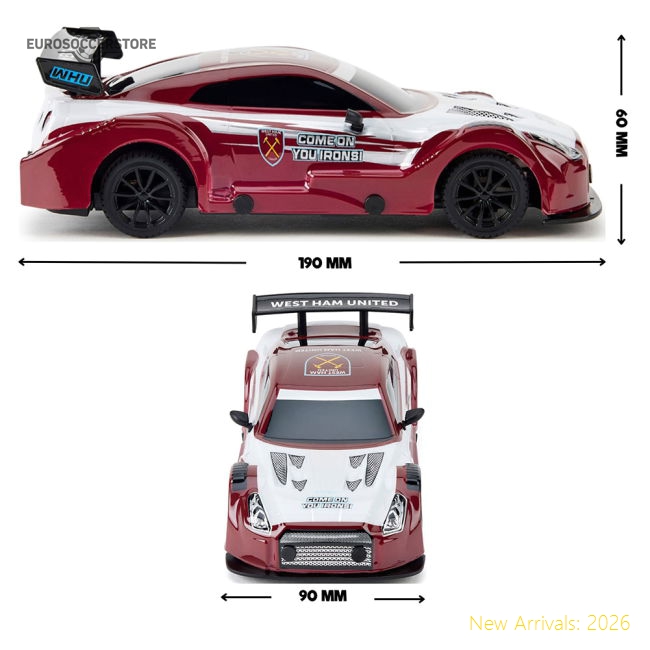 West Ham United Fc Radio Control Sportscar 124 Scale - Authentic Design
