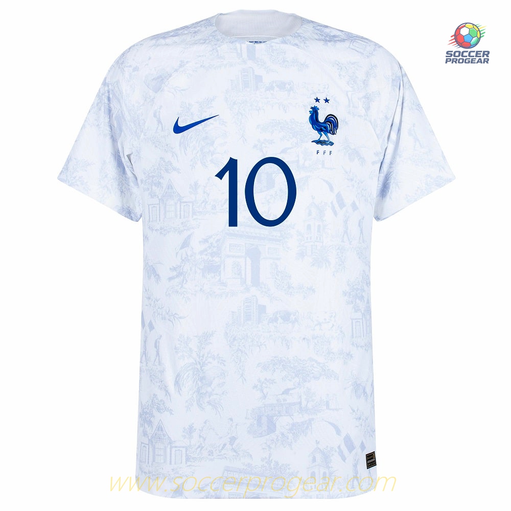 French National Team Away Team Football Jersey 2022 World Cup Mbappe