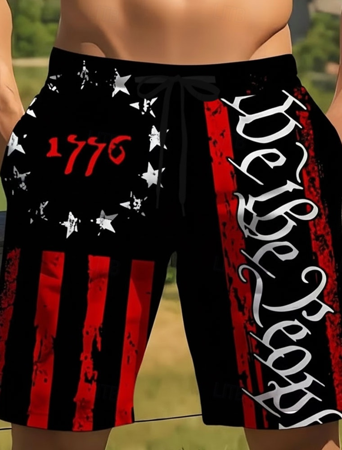 Independence Day Men's American US Flag Patriotic Shirt Casual Shirt Cuban Collar Shirt Short Sleeve Army Militray Holiday Streetwear Summer Spring Stand Collar Camp