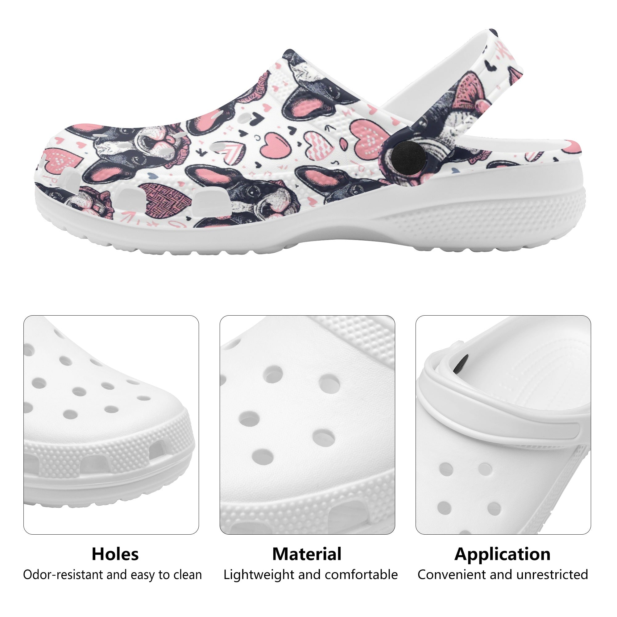 French Bulldog Riley Unisex Clogs Useful Frenchie Gear