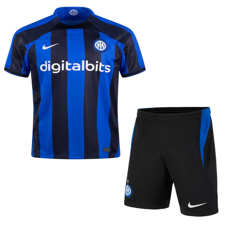 KIDS INTER MILAN 2223 HOME BLUE FOOTBALL KITShirtShorts - Official