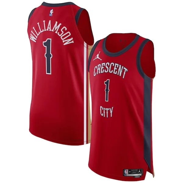 Zion Williamson NOP Top-Grade Authentic Jersey - Red - Fan Favorite