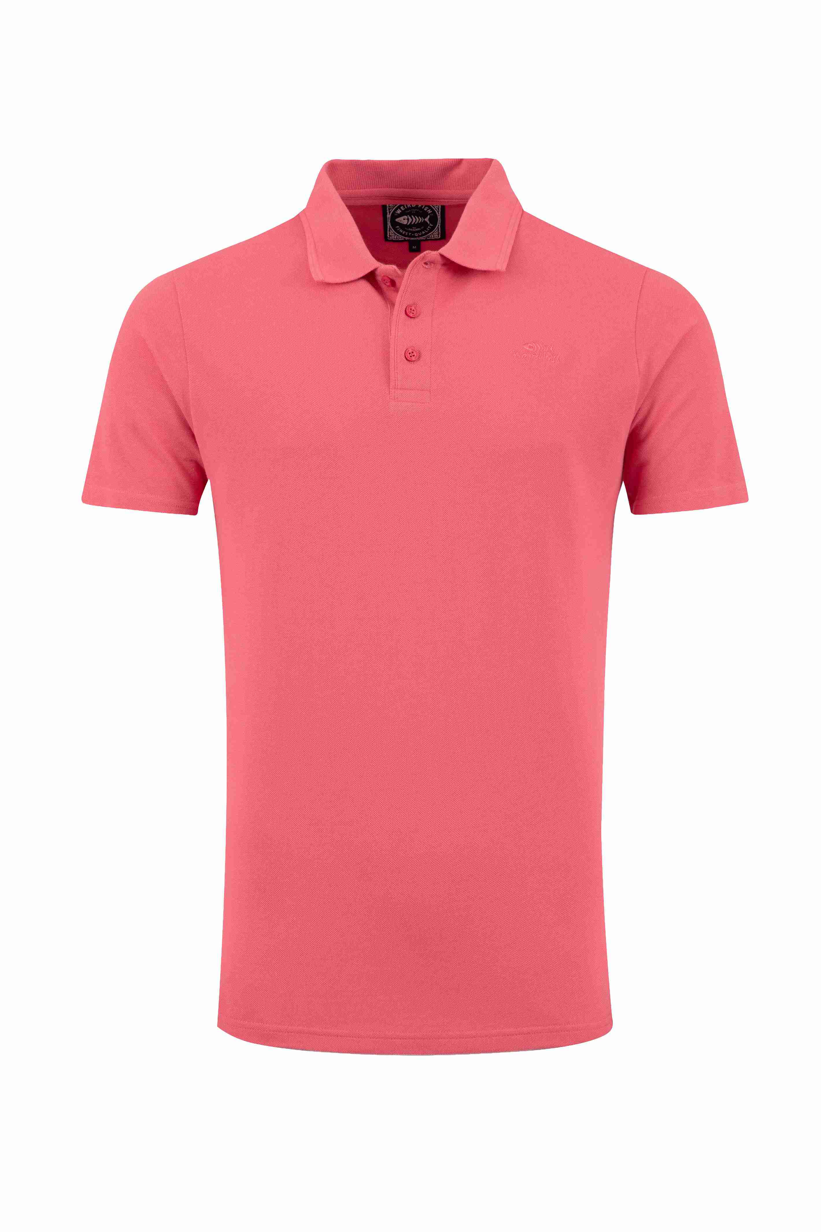 Giles Pique Polo Shirt Dark Pink
