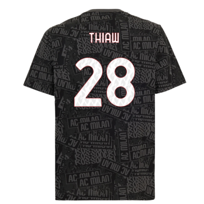 Ac Milan Thiaw Authentic Home Jersey Serie A Tim Macron Hyperwave