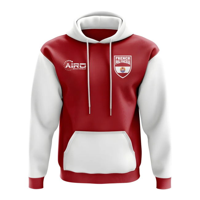 Authentic French Polynesia Concept Country Football Hoody (Red)