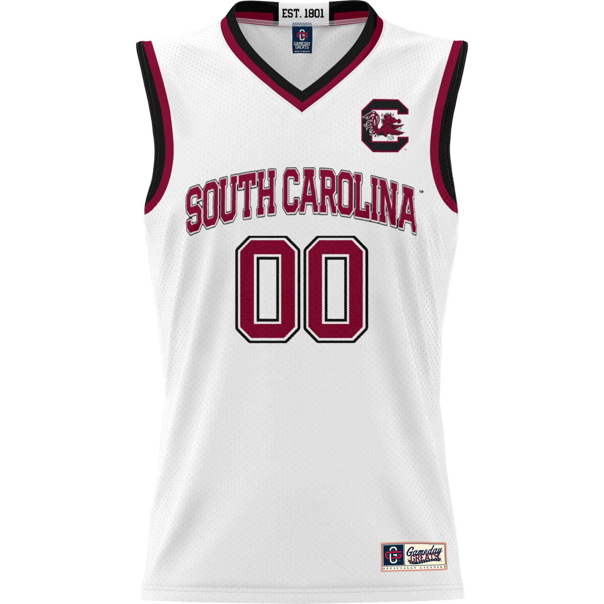 [NJP] South Carolina Gamecocks GameDay Greats Youth NIL Pick-A-Player Lightweight Men's Basketball Jersey - White