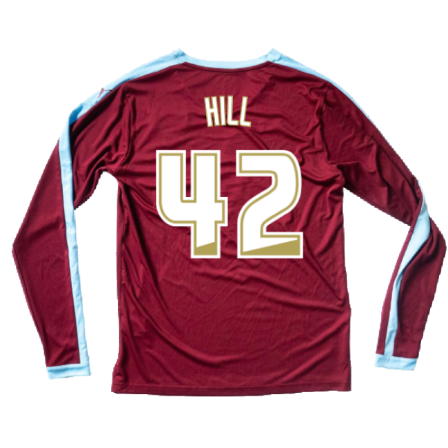 Burnley Long Sleeve Home Shirt Excellent S Hill #42 Premium Qualit...