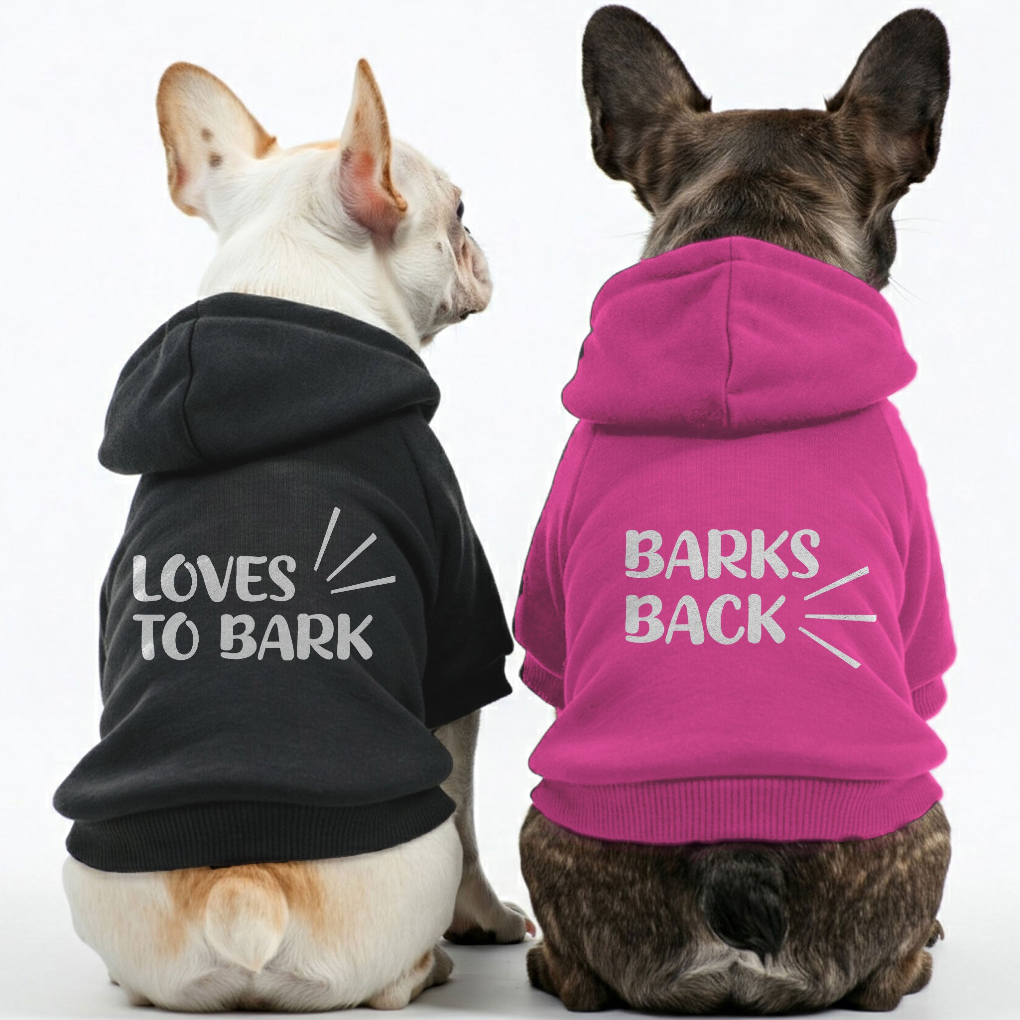 Everyday Loves To Bark And Barks Back - Matching French Bulldog Hoodi...