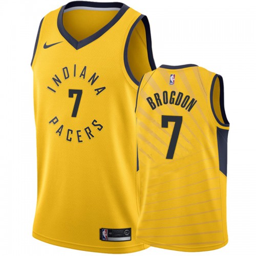 Nike Indiana Pacers #7 Malcolm Brogdon Gold NBA Swingman Statement Edition Jersey Mens