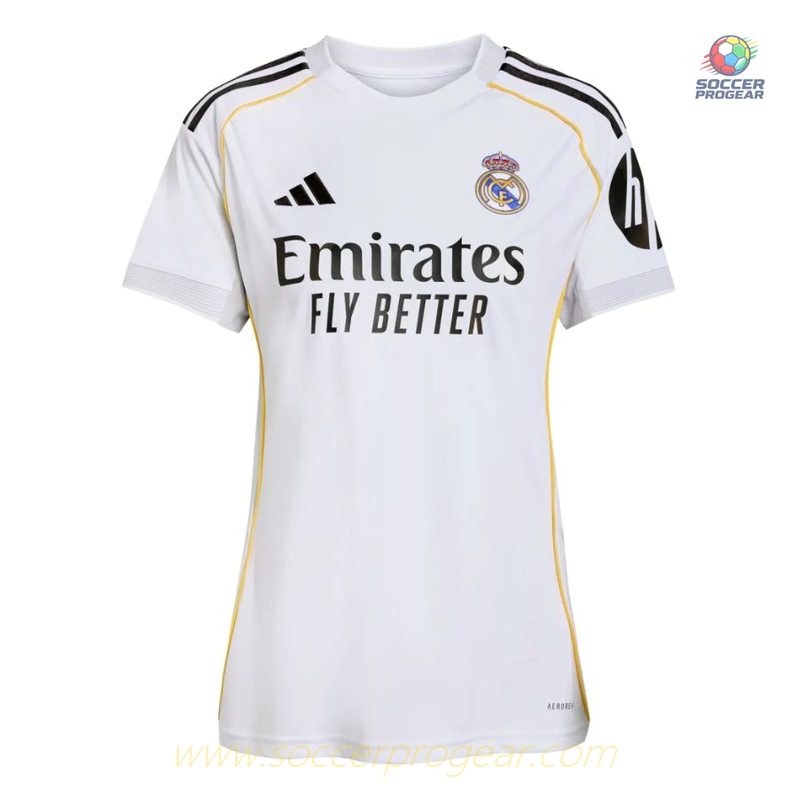 Real Madrid Home Team Soccer Jersey 2025-2026 Season Ladies