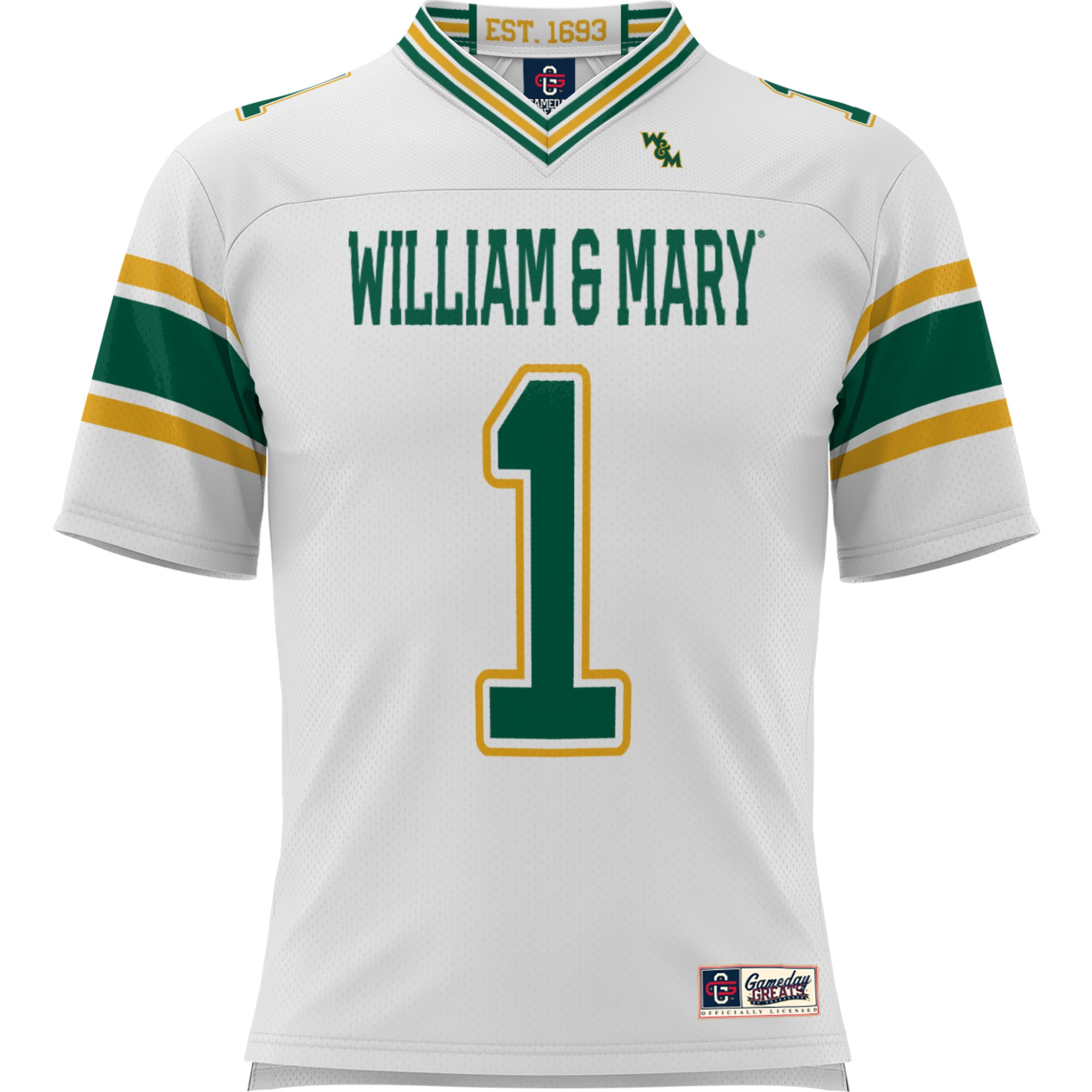 #1 William & Mary Tribe GameDay Greats Youth Football Jersey - White