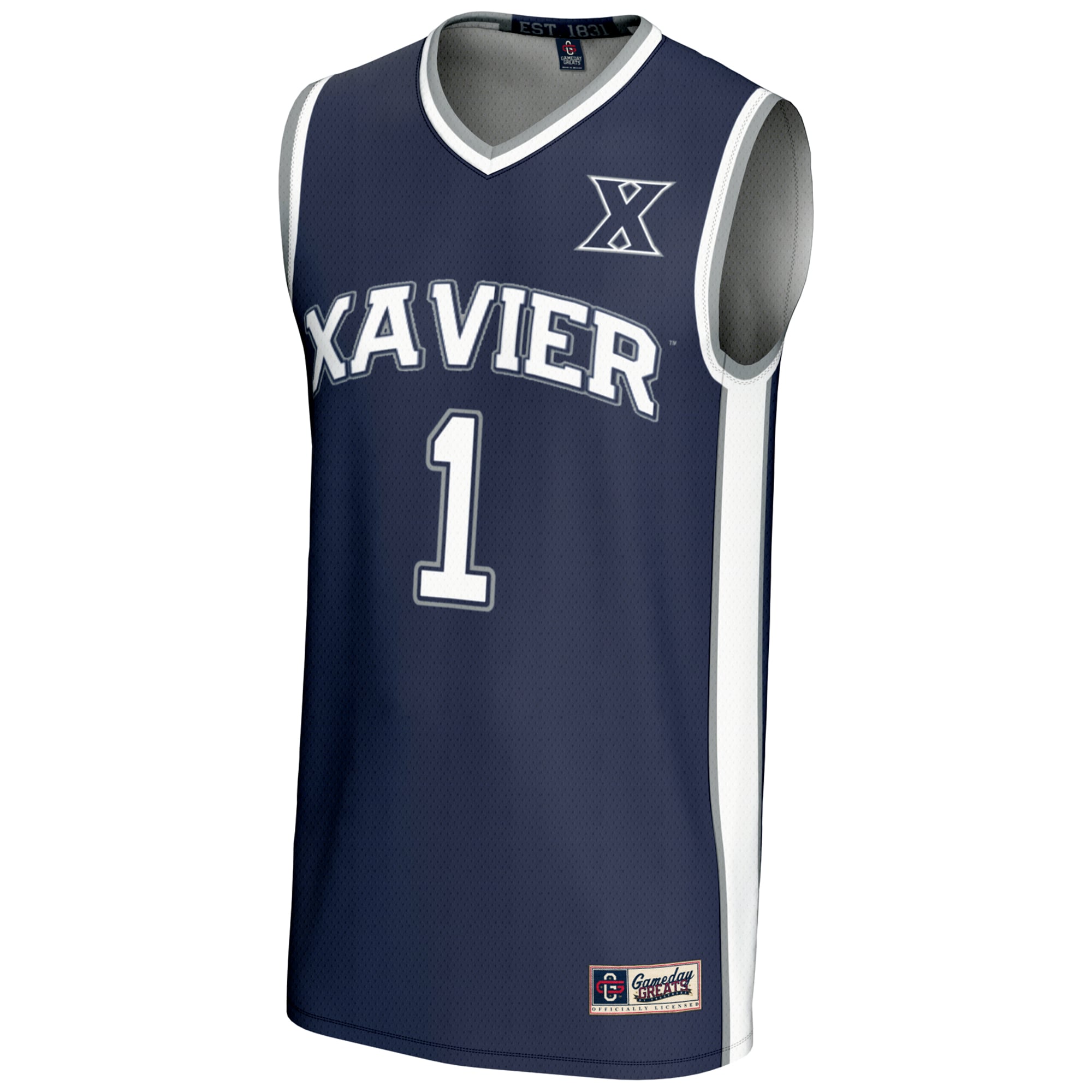 #1 Xavier Musketeers GameDay Greats Lightweight Basketball Jersey - Navy