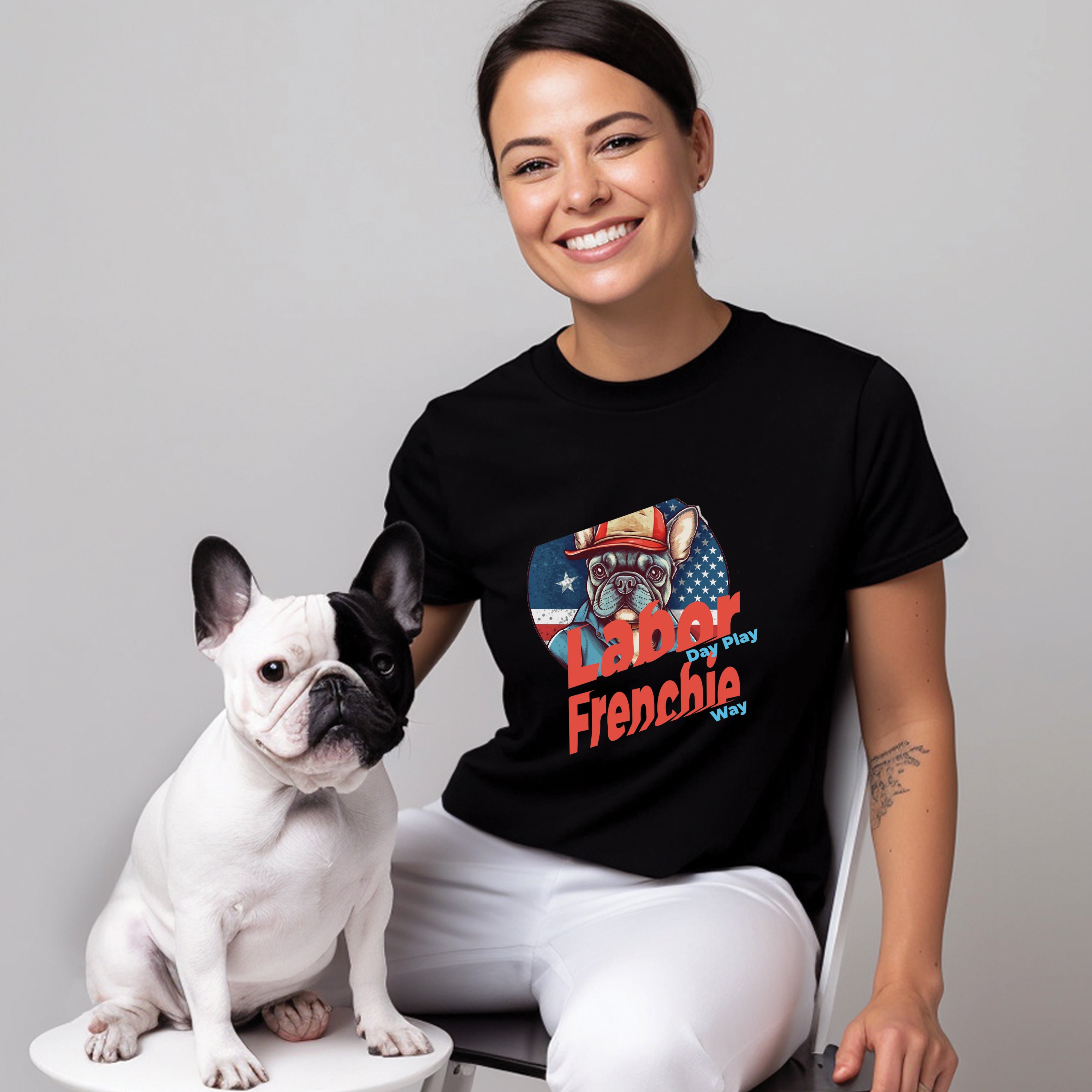 Chic Labor Day Bulldog Tee - Unisex T-Shirt