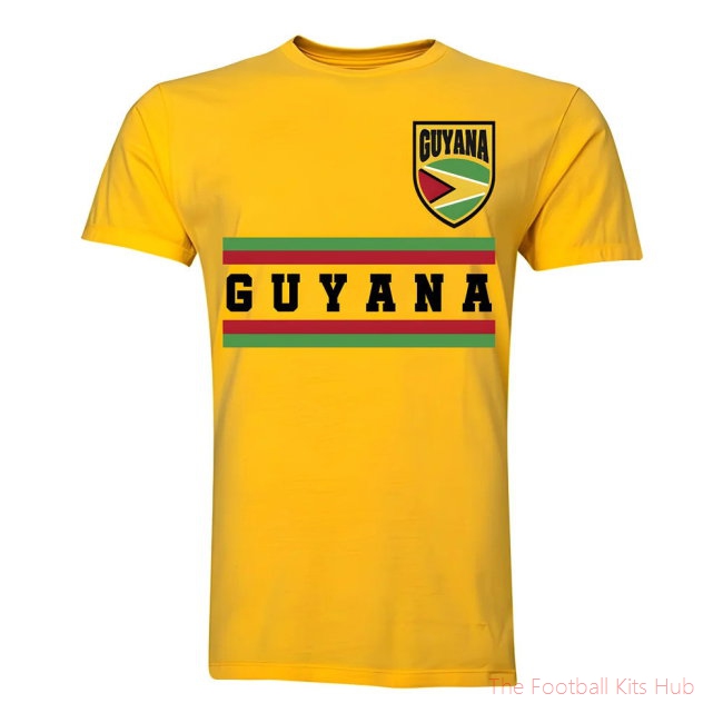 Guyana Core Football Country T-Shirt (Yellow)