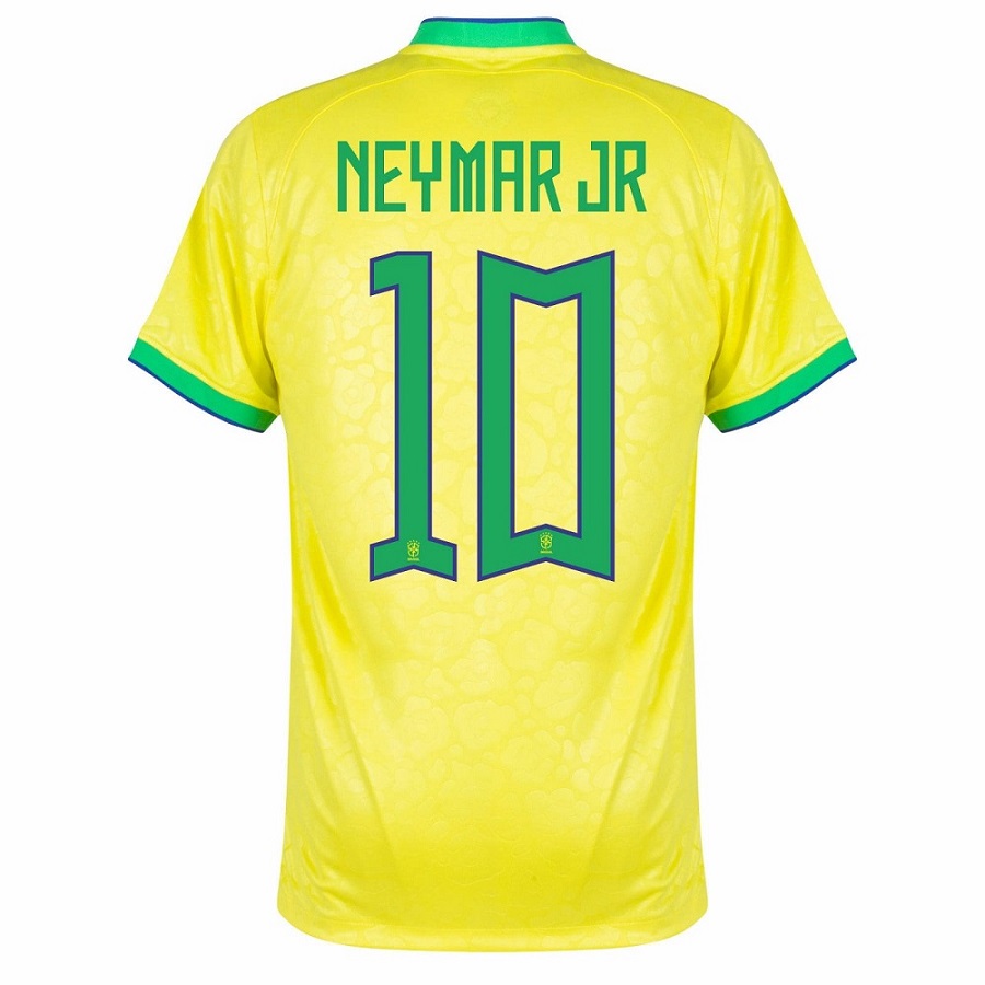 NEYMAR JR 2022 WORLD CUP BRAZIL Official HOME KIDS JERSEY