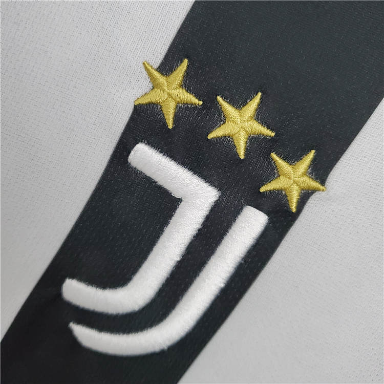 Juventus 21-22 Home WhiteBlack Soccer Jersey Long Sleeve Football