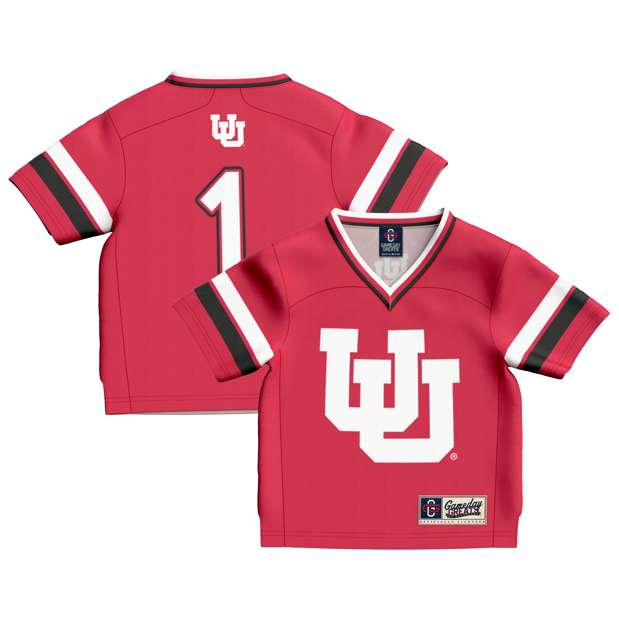 #1 Utah Utes GameDay Greats Toddler Lightweight Collegiate Football Fashion 2026/2027 Football Jersey - Red