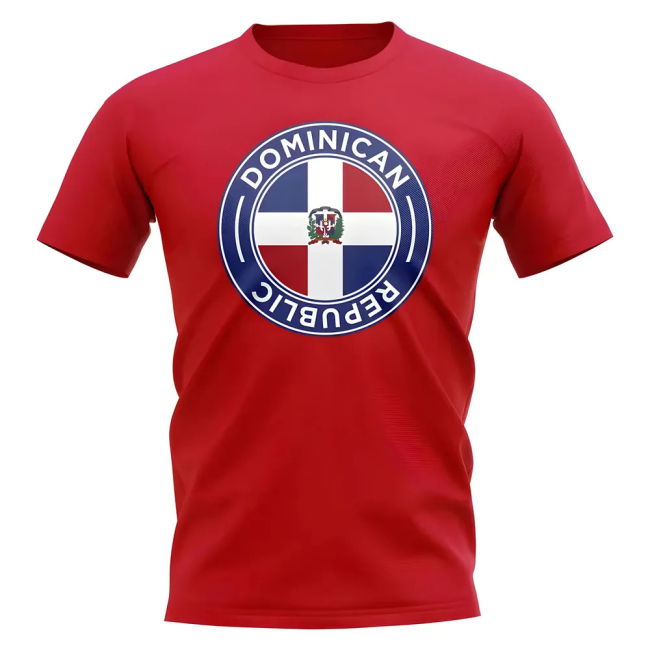 Dominican Republic Football Badge T-Shirt (Red)