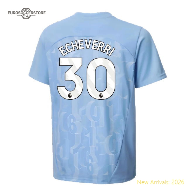 Non-toxic Man City Kids Jersey Echeverri 2024-2025 Dri-fit