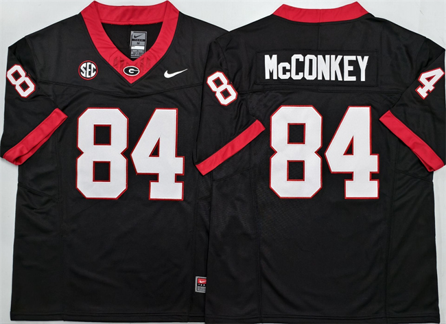 Men's UGA GA Black 2025 premium Ladd Mc #84 high quality Jersey