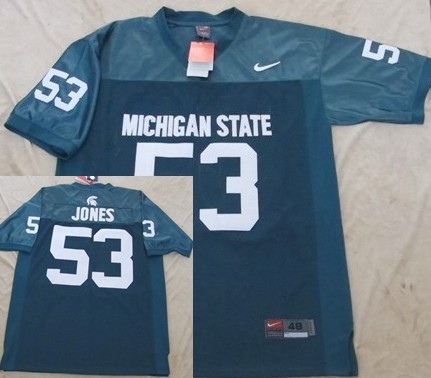 Men's None Green 2024 game jersey Greg Jones #53 home jersey Jersey