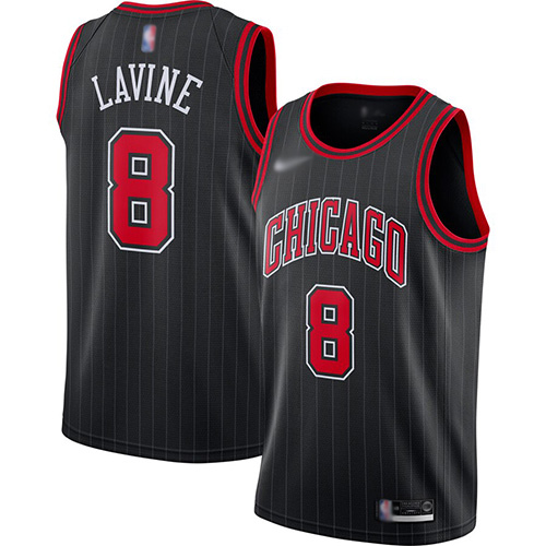 Nike Clippers Black Chicago Bulls #8 Jersey - Game Day Wear