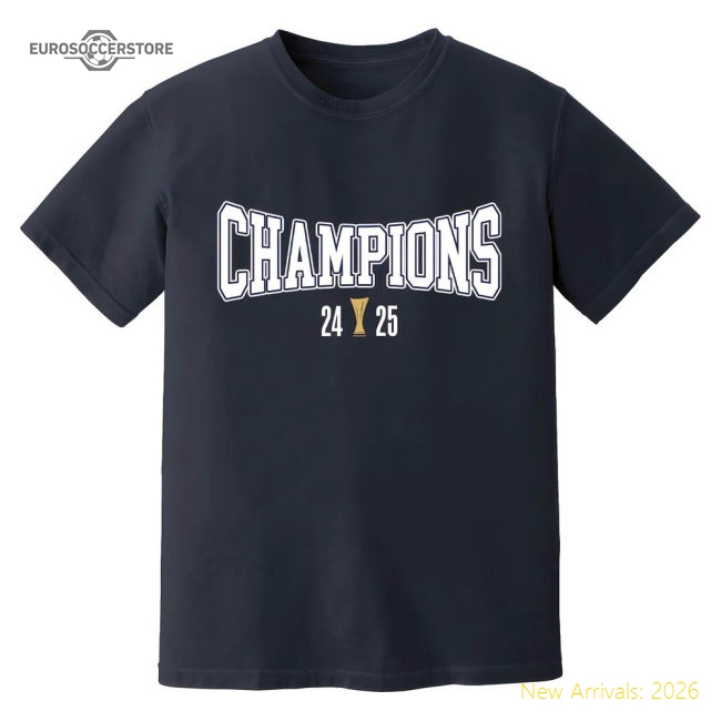 Premium-grade Spurs Europa Champions T-shirt (navy) - Official Edition