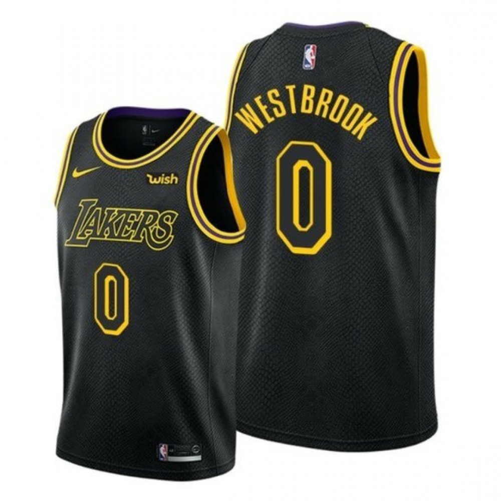 Performance Performance Men's Lakers #0 Russell Black Basketball Jersey