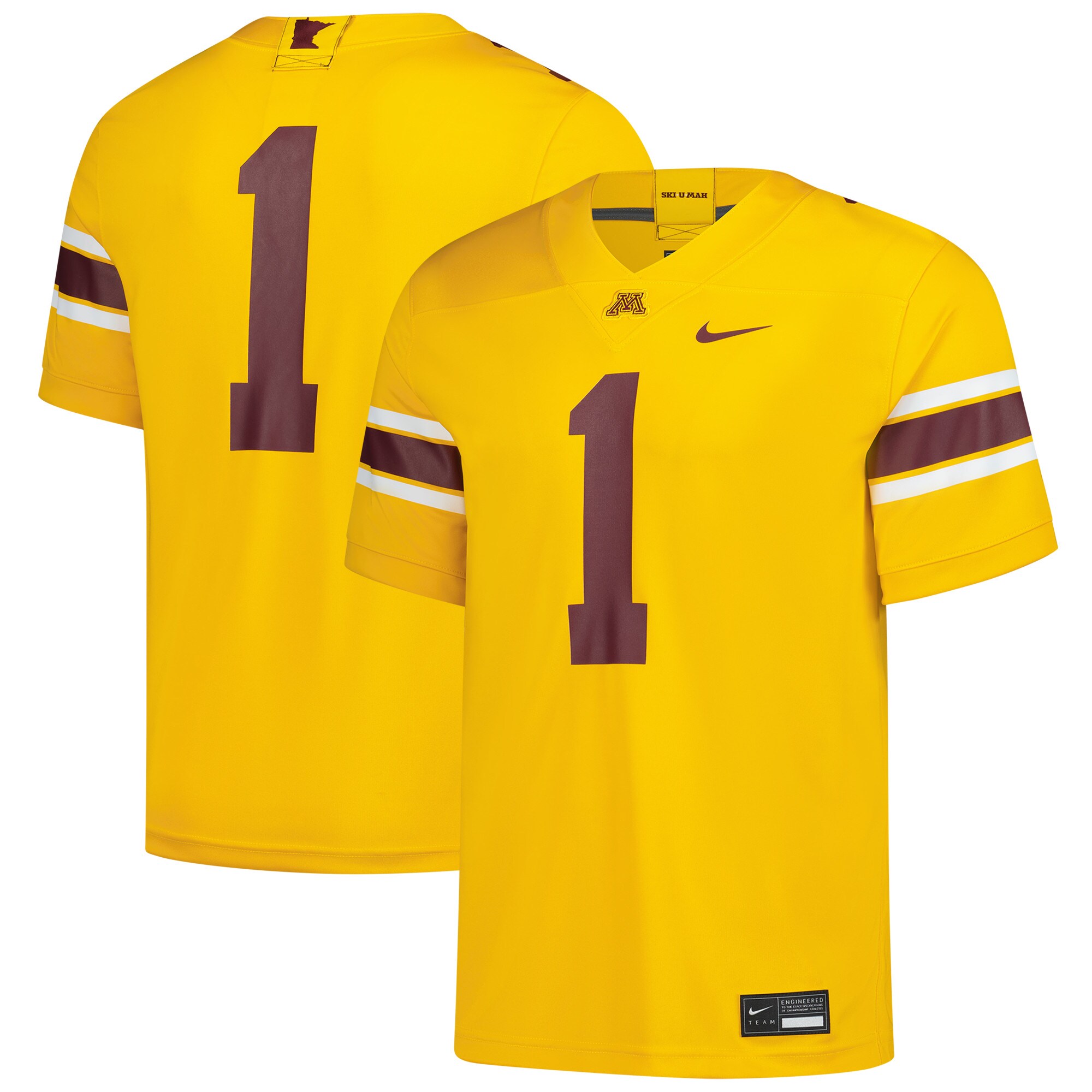 #1 Minnesota Golden Gophers Game Football Jersey - Gold