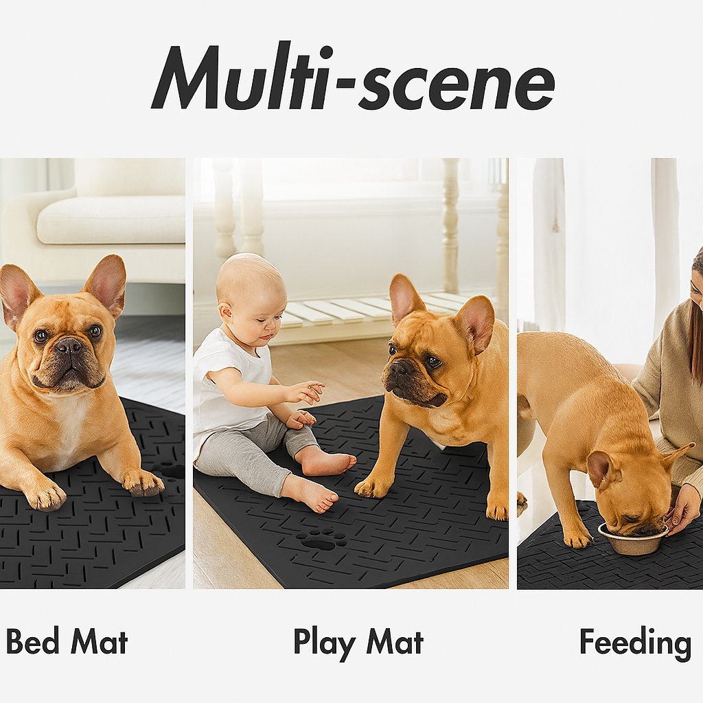 PawDry French Bulldog Feeding Mat – Waterproof Non-Slip Food Water Placemat
