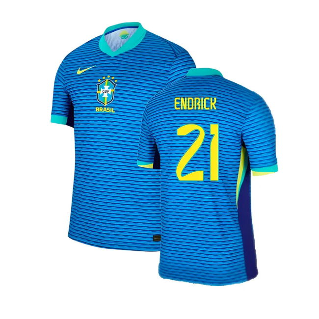 Match 2024-2025 Brazil Away Dri-Fit Adv Match Shirt (Endrick 21)
