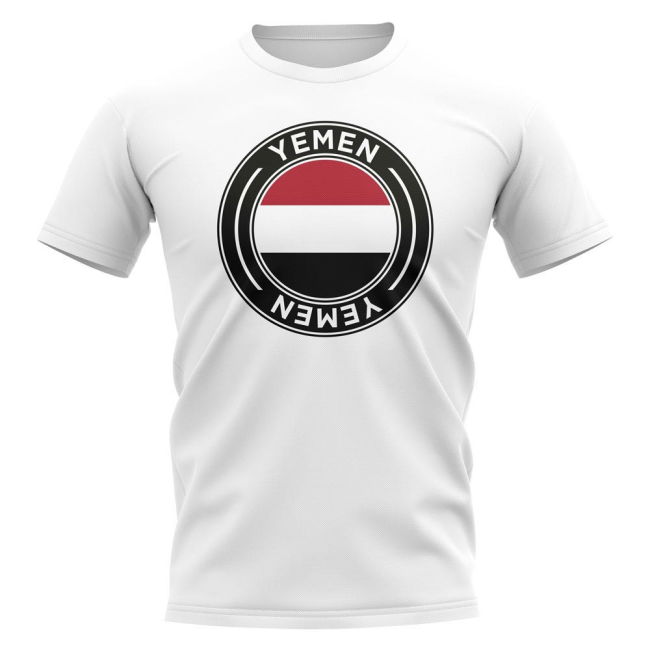 Championship Yemen Football Badge T-Shirt (White) Collector'S-Item