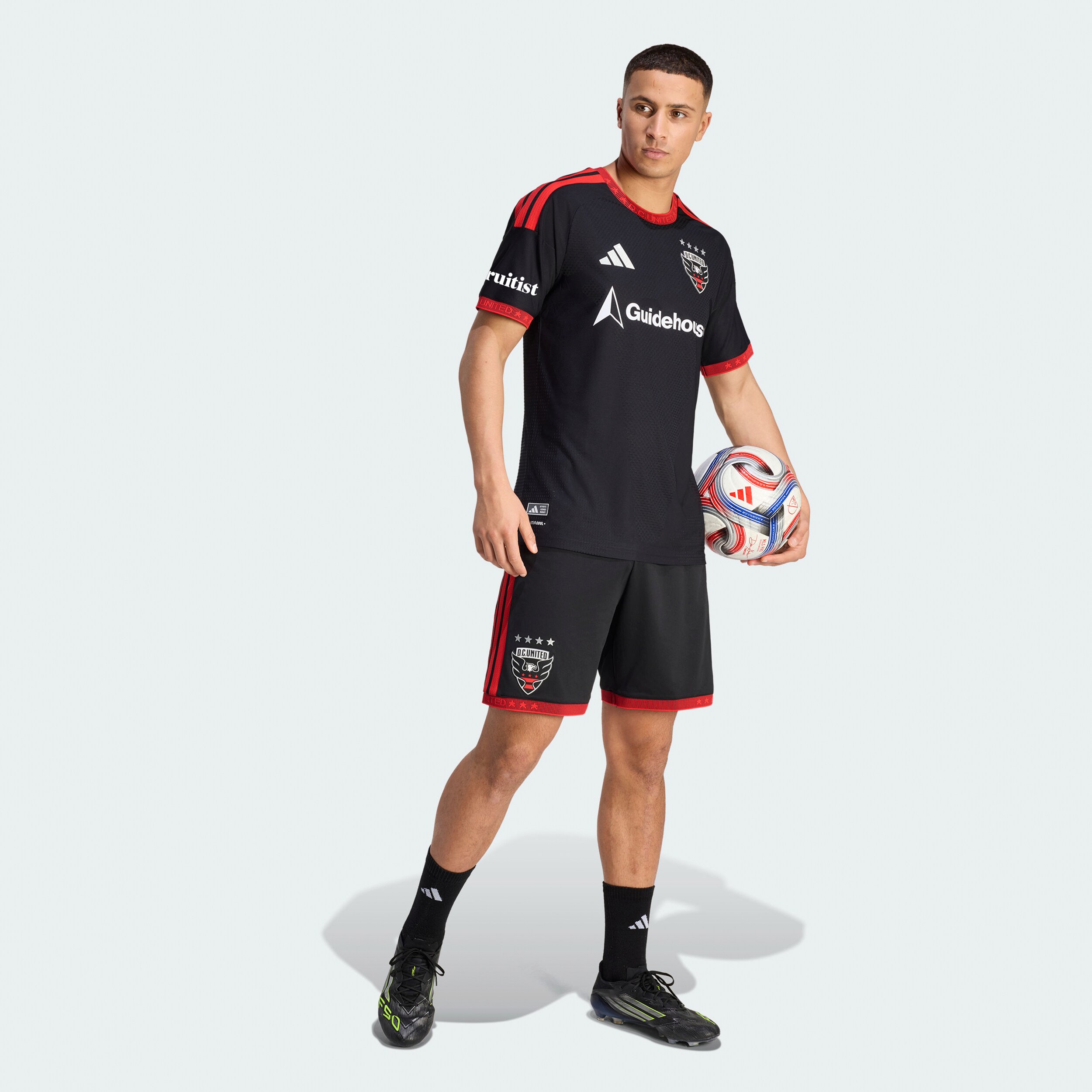 [JED] D.C. United 2026 Black-and-Red Kit On-Field Authentic Patch Jersey - Black
