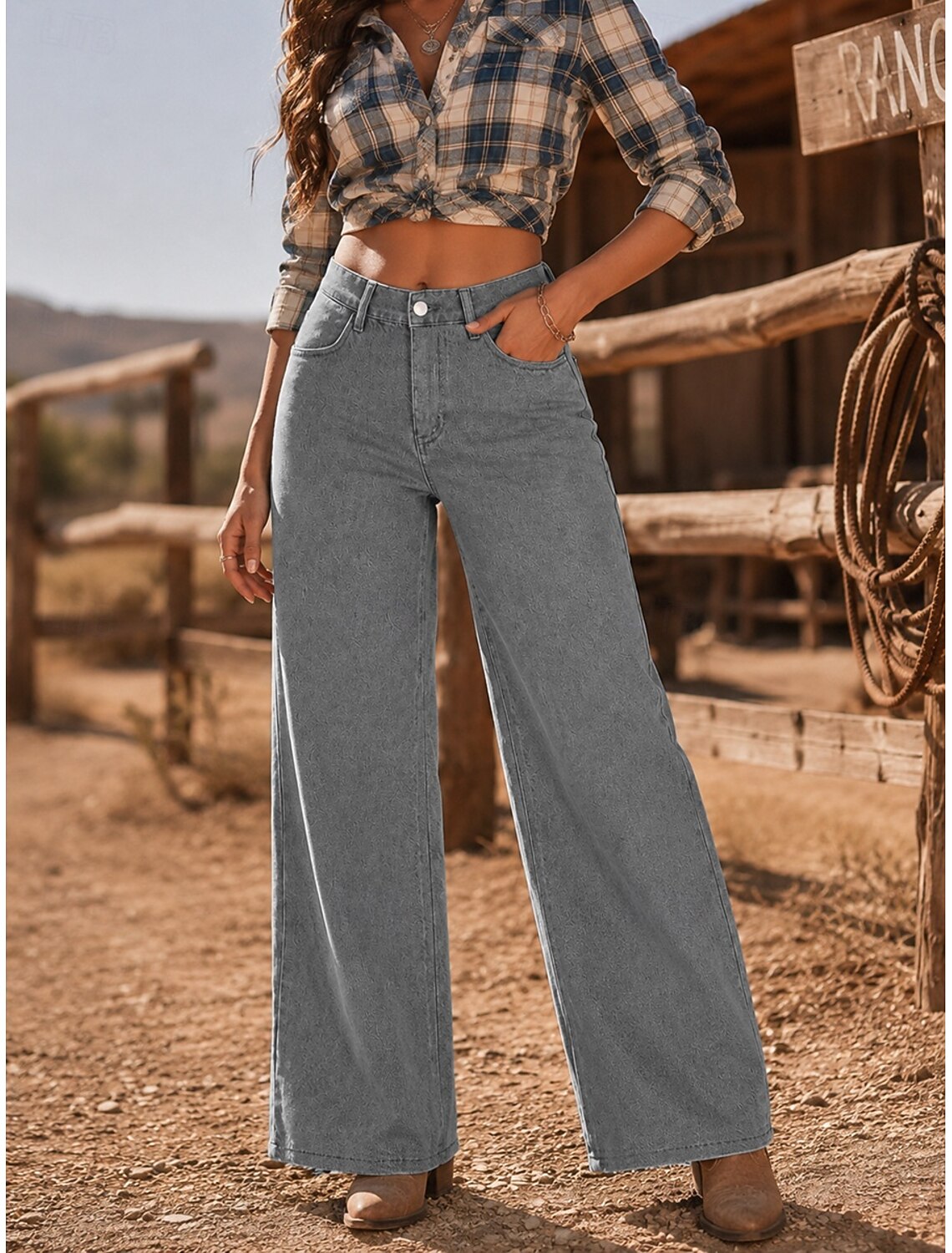 Women's Jeans denim Skinny Pants Chinos Fashion Full Length High Waist Comfort Inelastic Vacation Formal Black Light Blue Gray Spring Slim Fit
