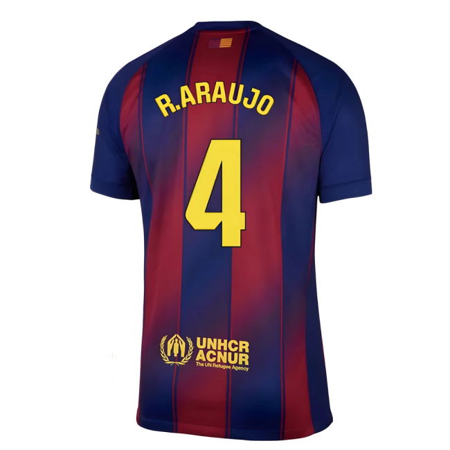 Araujo 4 Barcelona Starting XI Pro Level Home Professional Jersey (3)