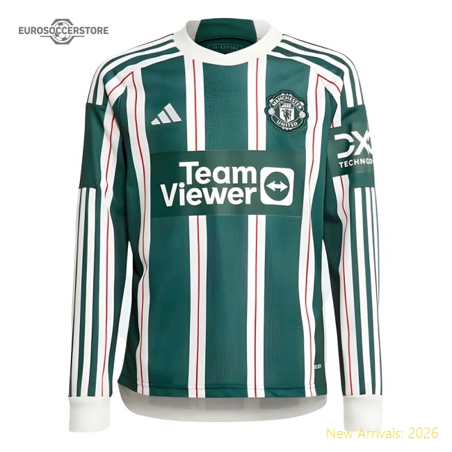 2023-2024 Man Utd Away Long Sleeve Shirt (Kids)