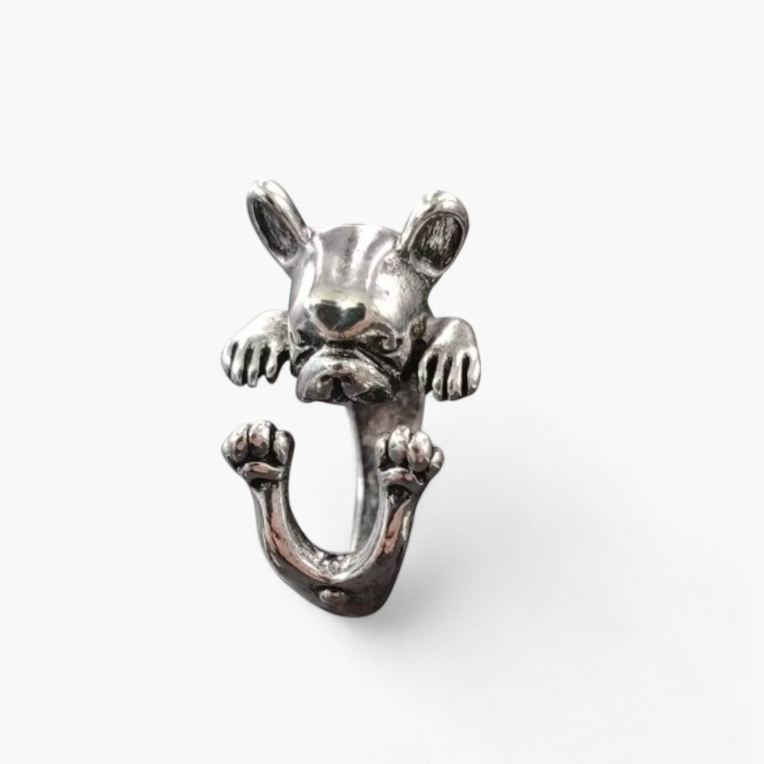 French Bulldog Ring Jewelry – Adjustable Dog Lover Gift Casual Wear