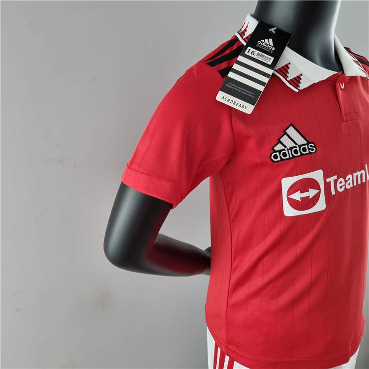 Quick Dry Man Utd Kids Manchester United 2223 Home Red Soccer Kit