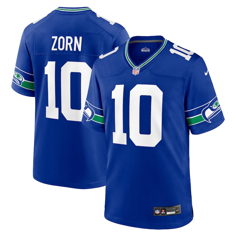 None Jim Zorn Seattle Seahawks Sleek Replica Jersey Game Day Wear