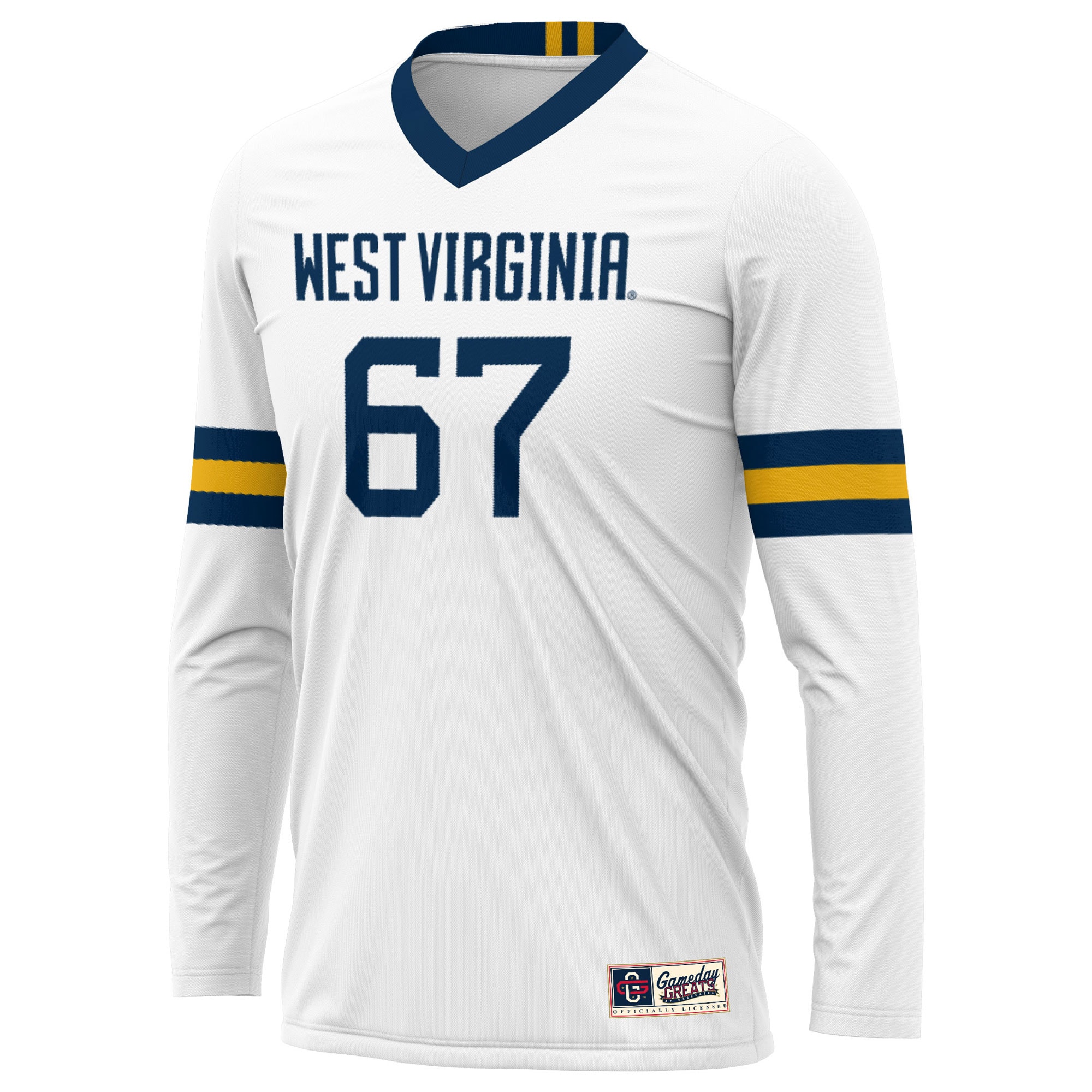 [DDG] West Virginia Mountaineers GameDay Greats Unisex Lightweight Volleyball Jersey - White