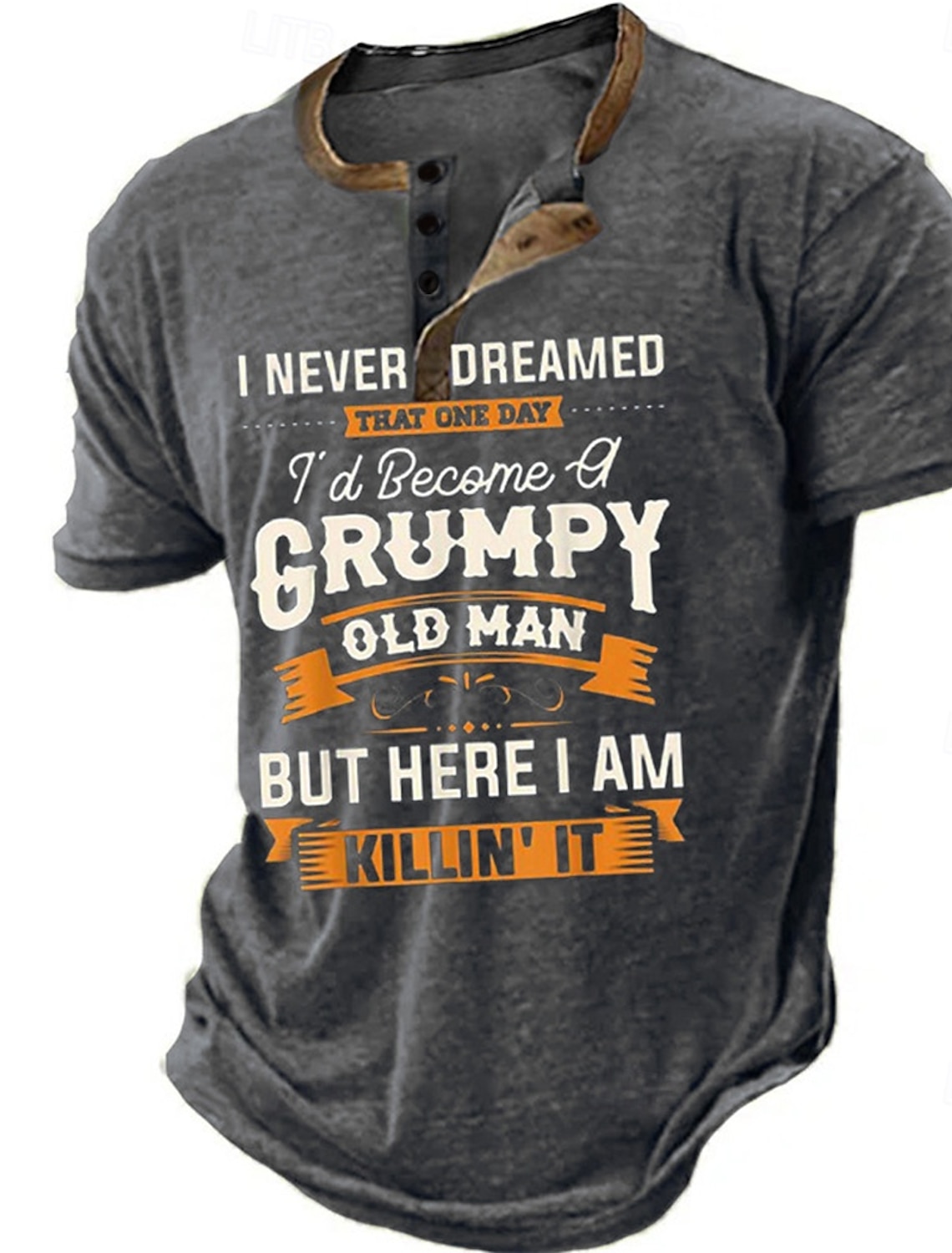 Men's Short Sleeve Graphic T-Shirt with Funny Aging Quote: 