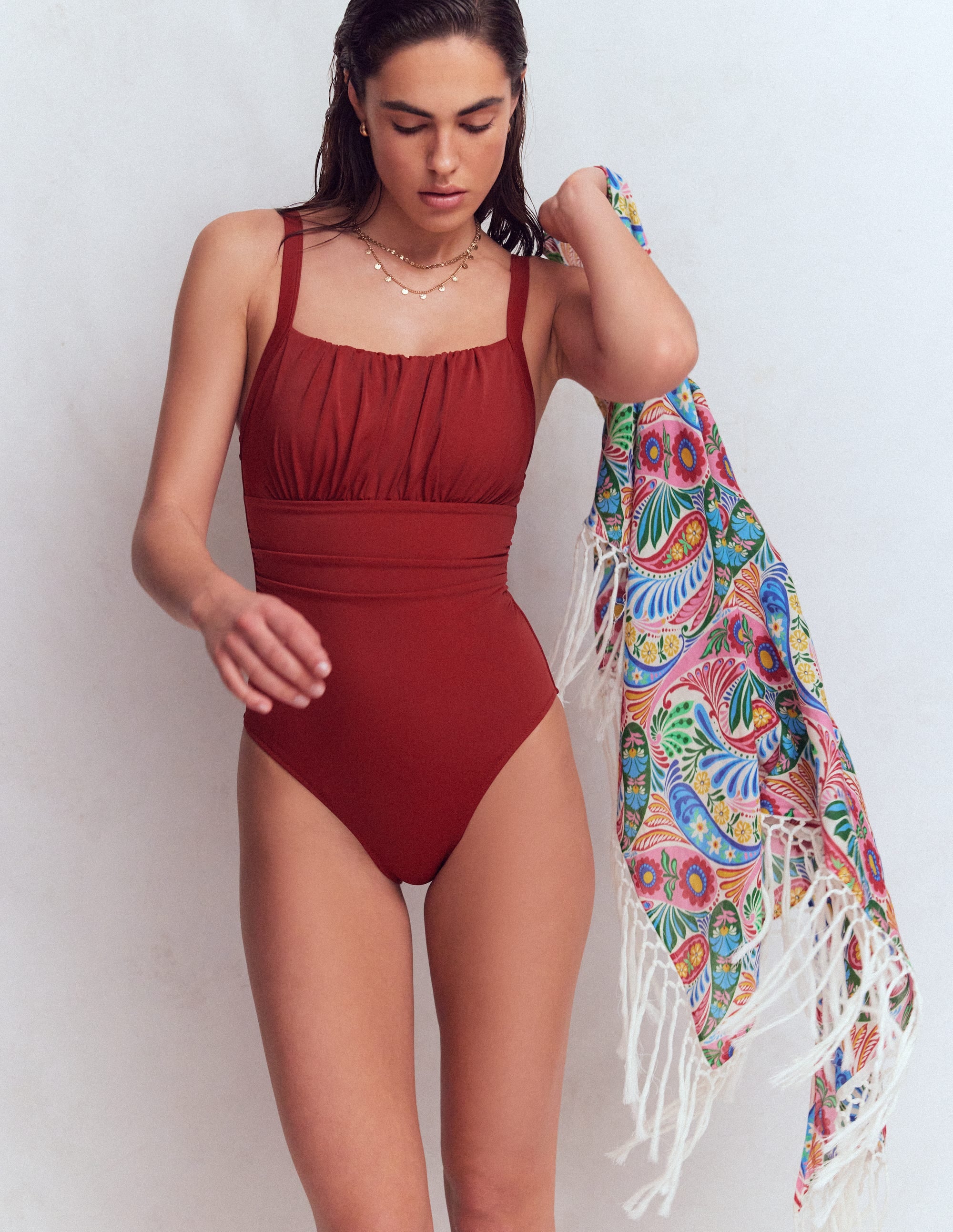 Skiathos Ruched Panel Swimsuit