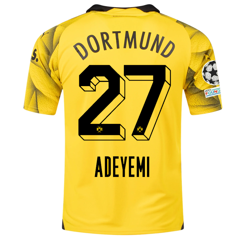 Borussia Dortmund Adeyemi 2023-2024 UCL Third Jersey – Authentic Shirt
