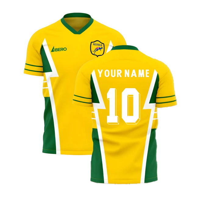 World Australia 1990S Style Concept Football Kit (Libero) (Your Name)