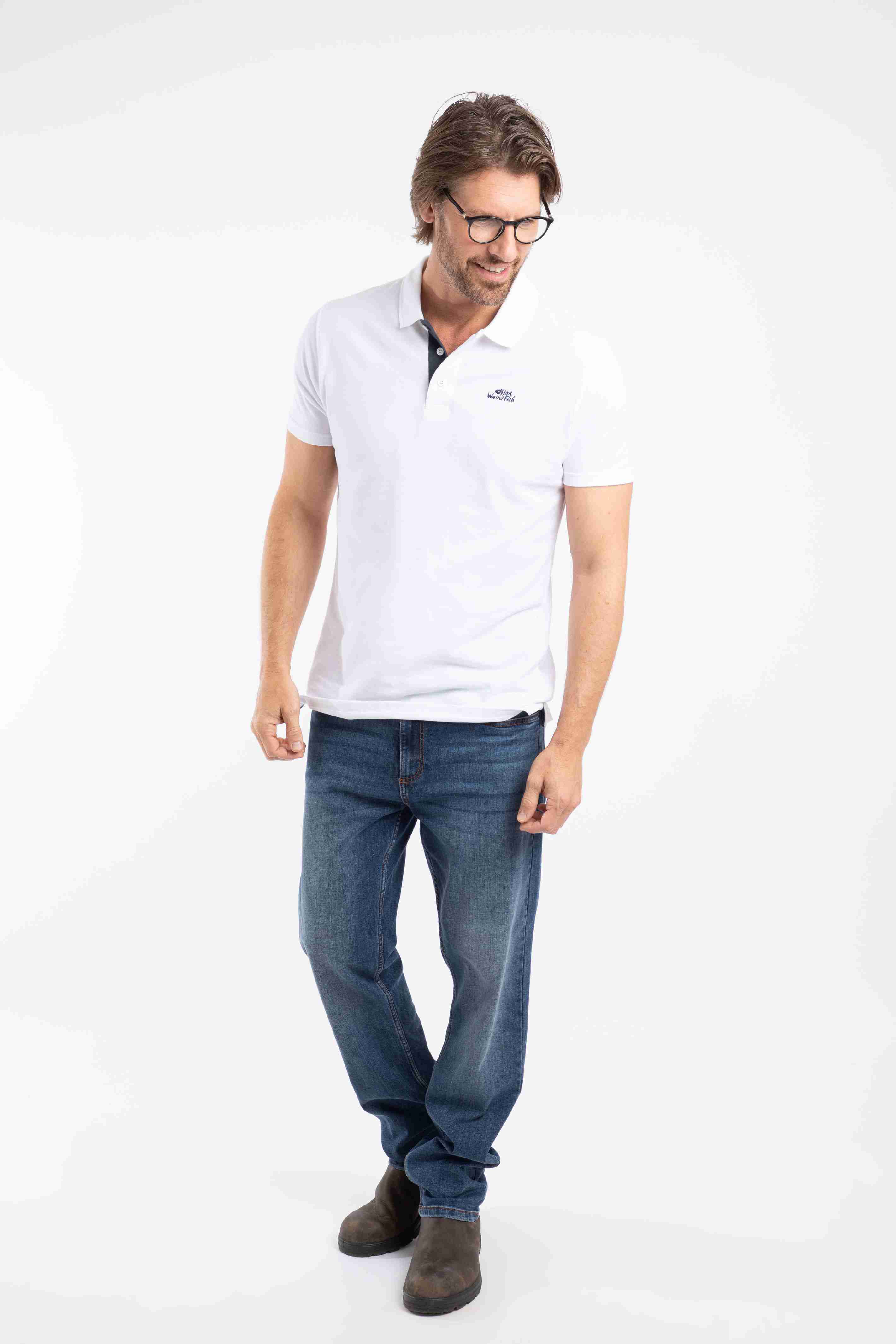 Miles Pique Polo Shirt White