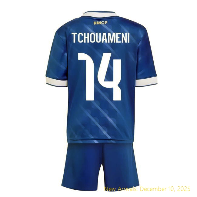 2025-2026 Real Madrid RM Official Third Youth Kit (Tchouameni 14)