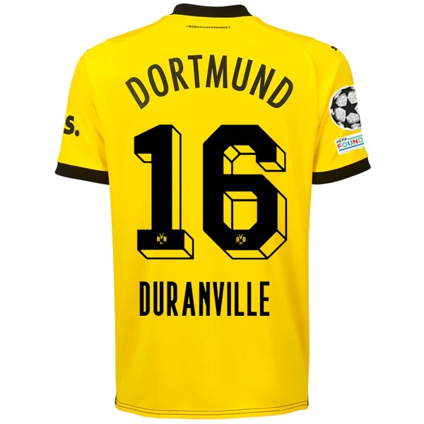 Borussia Dortmund Duranville 2023-2024 UCL Home Jersey – Authentic Shirt