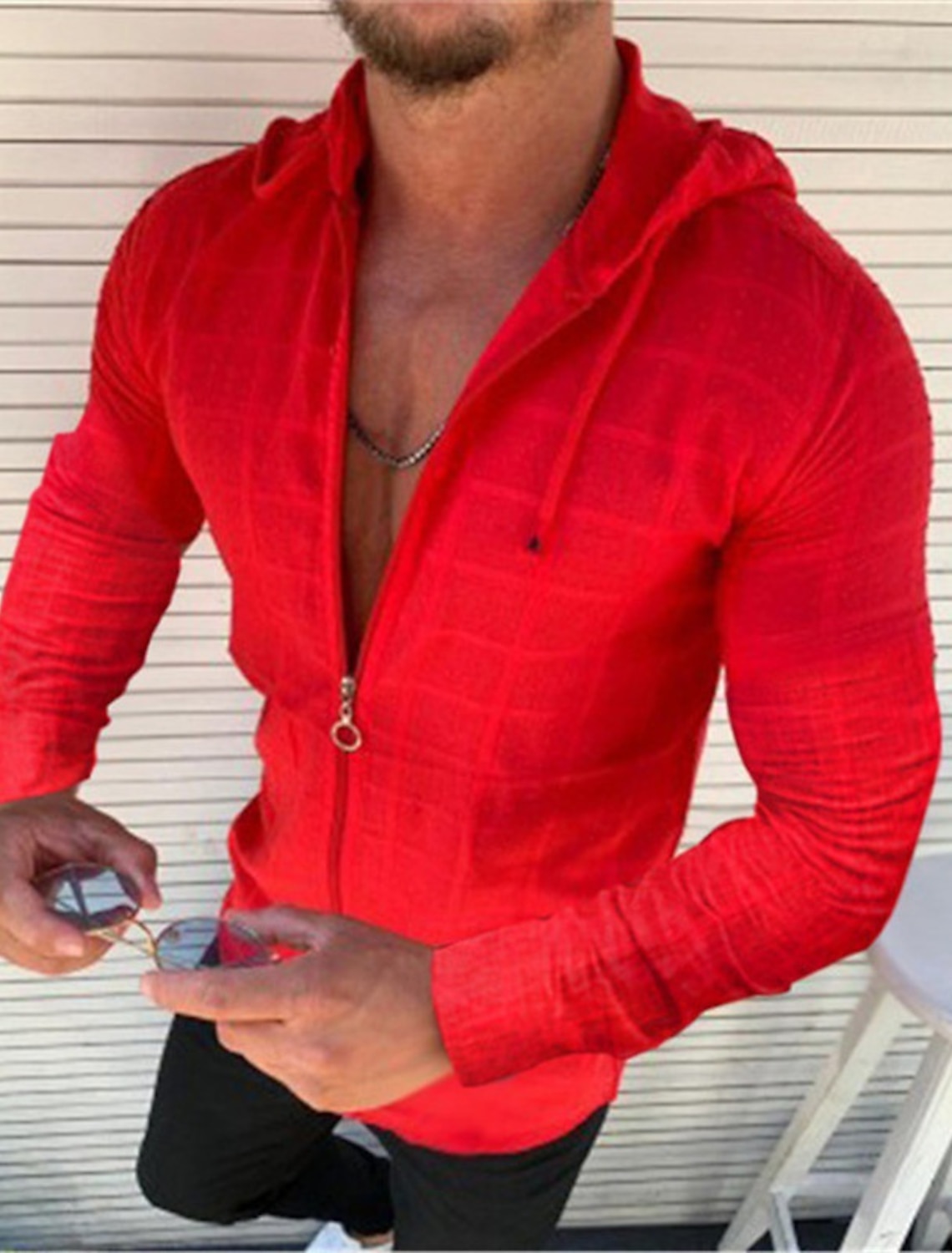 Men's Shirt Summer Shirt Beach Wear Casual Shirt Black White Yellow Red Green Long Sleeve Floral Hooded Vacation Casual Drawstring Clothing Apparel Fashion Casual Breathable Comfortable