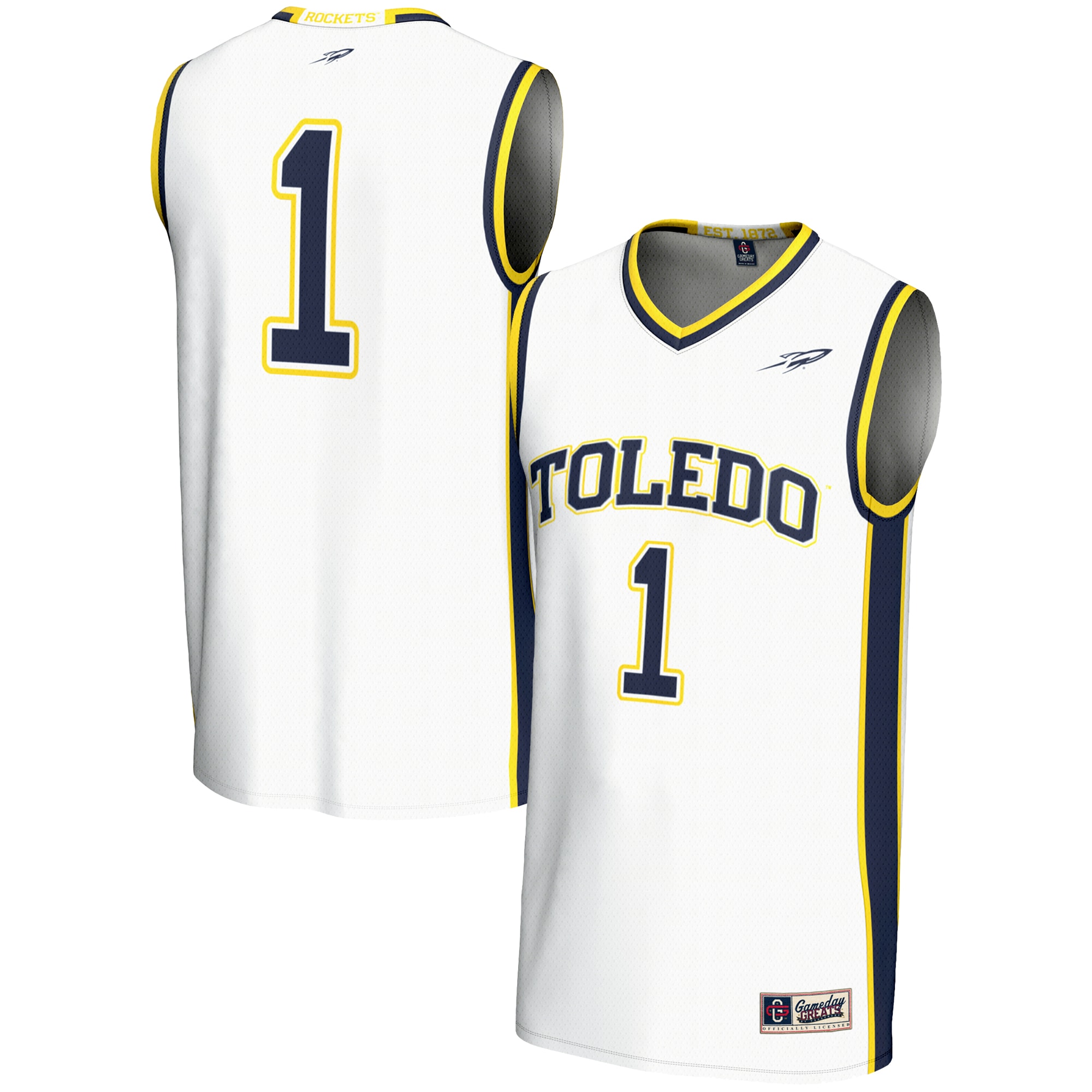 [DDG] Women's Toledo Rockets GameDay Greats Lightweight Basketball Jersey - White